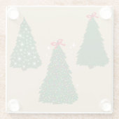 フェスティバルタンクリスマスツリーパターン ガラスコースター (裏面)