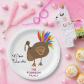 フェスティバルターキーカラフルフザーディナー ペーパープレート (パーティー)