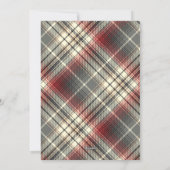 フェスティバルタータンチェックグレーレッドメリークリスマスフォト シーズンカード (裏面)