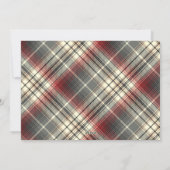 フェスティバルタータンチェックグレーレッドメリークリスマスフォト シーズンカード (裏面)