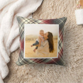 フェスティバルタータンチェックグレーレッド写真 クッション (ブランケット)