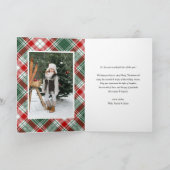 フェスティバルタータンチェックパター結婚したンのクリスマスフォト シーズンカード (内部)