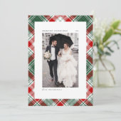 フェスティバルタータンチェックパター結婚したンのクリスマスフォト シーズンカード (スタンド正面)