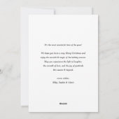 フェスティバルタータンチェックパター結婚したンのクリスマスフォト シーズンカード (裏面)