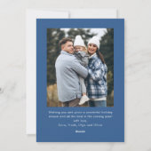 フェスティバルダスティブルークリスマスリボン2写真 シーズンカード (裏面)