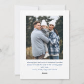 フェスティバルダスティブルークリスマスリボン2写真 シーズンカード (裏面)