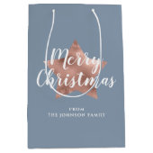 フェスティバルダスティブルースターメリークリスマス ミディアムペーパーバッグ (正面)