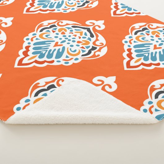 フェスティバルダマスクヴィンテージパターン、エレガントデザイン。 シェルパブランケット (3/4)