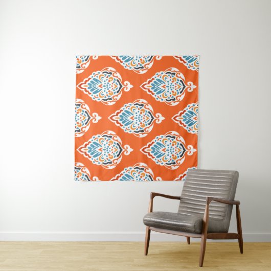 フェスティバルダマスクヴィンテージパターン、エレガントデザイン。 タペストリー (インサイチュ(横))