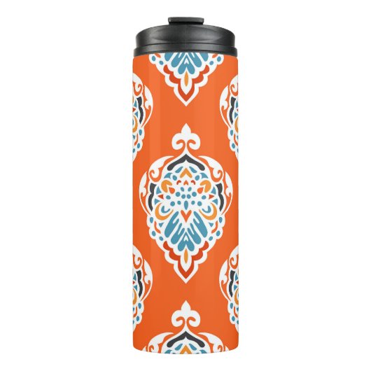 フェスティバルダマスクヴィンテージパターン、エレガントデザイン。 タンブラー (正面)
