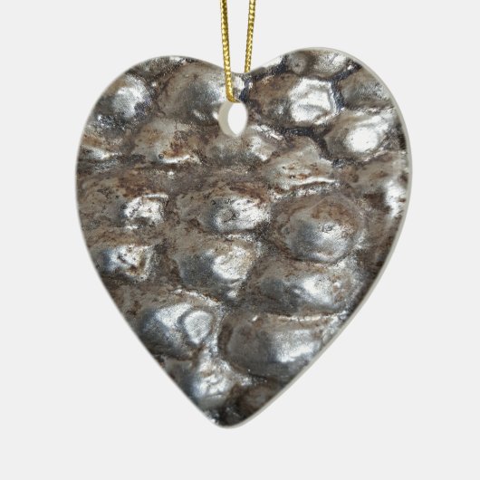 フェスティバルダークシルバー金属抽象芸術アート セラミックオーナメント (左)