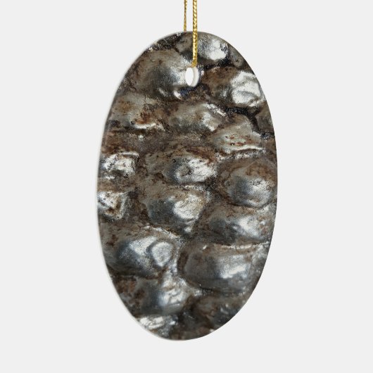 フェスティバルダークシルバー金属抽象芸術アート セラミックオーナメント (右)