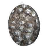 フェスティバルダークシルバー金属抽象芸術アート ダーツボード (正面右)