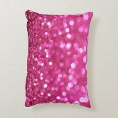 フェスティバルダークピンク:エレガント抽象芸術。 アクセントクッション (裏面(縦))