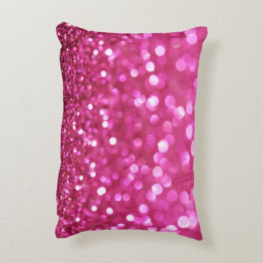 フェスティバルダークピンク:エレガント抽象芸術。 アクセントクッション (裏面(縦))