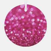 フェスティバルダークピンク:エレガント抽象芸術。 ガラスオーナメント (裏面)