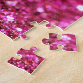 フェスティバルダークピンク：エレガント抽象芸術。 ジグソーパズル (側面)