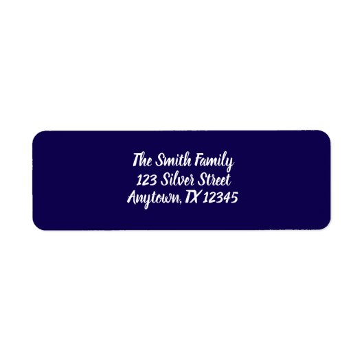 フェスティバルダークブルーのクリスマスアドレスのステッカーラベル ラベル (正面)