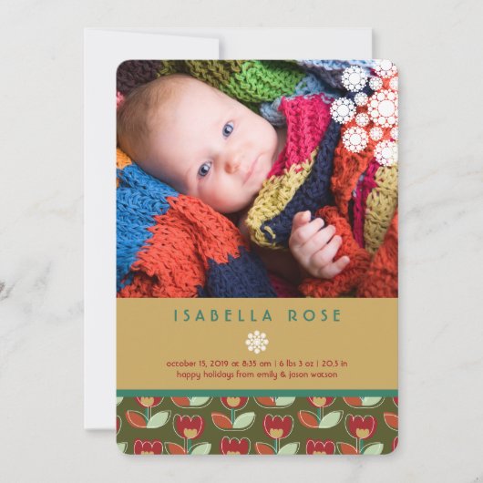 フェスティバルチューリップホリデーフォト誕生発表 シーズンカード (正面)