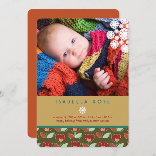 フェスティバルチューリップホリデーフォト誕生発表 シーズンカード (正面/裏面)