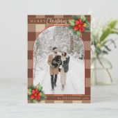 フェスティバルチョコレートバッファロープレイドフローラクリスマス シーズンカード (スタンド正面)