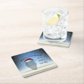 フェスティバルチリツマスパーティーおもしろいキュートサンタクロース スクエアペーパーコースター (インサイチュ)