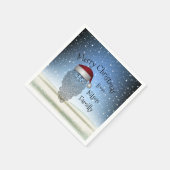 フェスティバルチリツマスパーティーおもしろいキュートサンタクロース スタンダードカクテルナプキン (角)