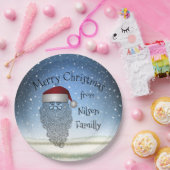 フェスティバルチリツマスパーティーおもしろいキュートサンタクロース ペーパープレート (パーティー)