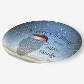 フェスティバルチリツマスパーティーおもしろいキュートサンタクロース ペーパープレート (アングル)