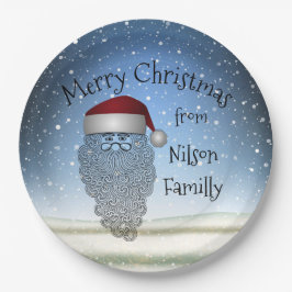 フェスティバルチリツマスパーティーおもしろいキュートサンタクロース ペーパープレート