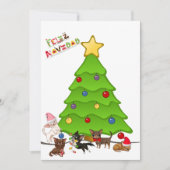 フェスティバルチワフアクリスマスパーティの招待状 招待状 (正面)