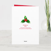 フェスティバルチーキーサンタ – カスタム写真 – パーソナライズされた カード (裏面)