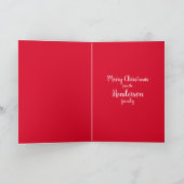 フェスティバルチーキーサンタ – カスタム写真 – パーソナライズされた カード (内部)