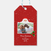 フェスティバルチーキーサンタ – カスタム写真 – パーソナライズされた ギフトタグ (正面)