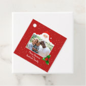 フェスティバルチーキーサンタ – カスタム写真 – パーソナライズされた フェイバータグ (インサイチュ)