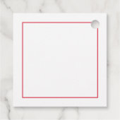 フェスティバルチーキーサンタ – カスタム写真 – パーソナライズされた フェイバータグ (裏面)