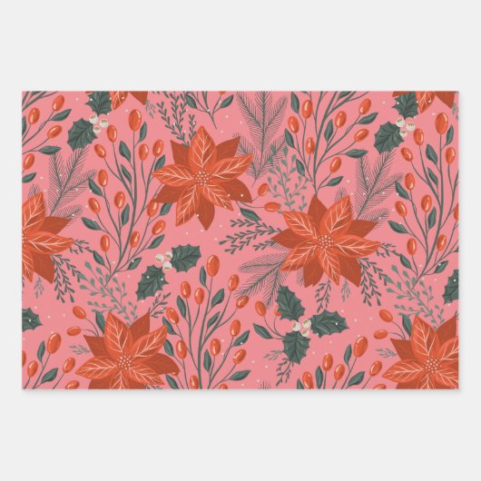 フェスティバルチータピンクホリデージェムトーン ラッピングペーパーシート (正面2)