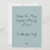 フェスティバルツリーとホリー付き3dクリスマスカード シーズンカード (裏面)