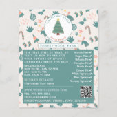 フェスティバルツリーと背景、クリスマスツリーの販売 チラシ (正面)