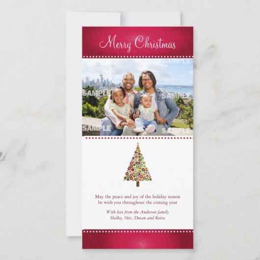 フェスティバルツリーのクリスマスフォトカード シーズンカード (正面)