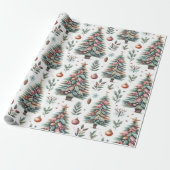 フェスティバルツリーのクリスマスラッピング紙 ラッピングペーパー (アンロールド)