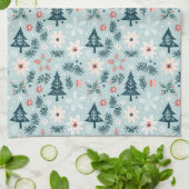 フェスティバルツリーアンドフラワーデザイン キッチンタオル (折り畳み)