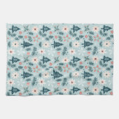 フェスティバルツリーアンドフラワーデザイン キッチンタオル (横)