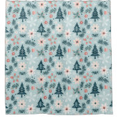 フェスティバルツリーアンドフラワーデザイン シャワーカーテン (正面)