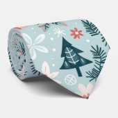 フェスティバルツリーアンドフラワーデザイン ネクタイ (ロール)