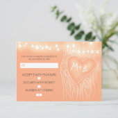 フェスティバルツリーエレガントなウェディングRSVPカード 出欠カード (スタンド正面)