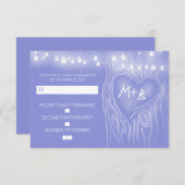 フェスティバルツリーエレガントなウェディングRSVPカード 出欠カード (正面/裏面)