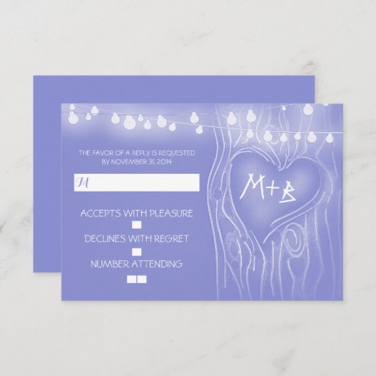 フェスティバルツリーエレガントなウェディングRSVPカード 出欠カード