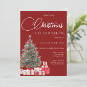 フェスティバルツリーファミリーまたは企業のクリスマスパーティー 招待状 (スタンド正面)