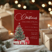 フェスティバルツリーファミリーまたは企業のクリスマスパーティー 招待状